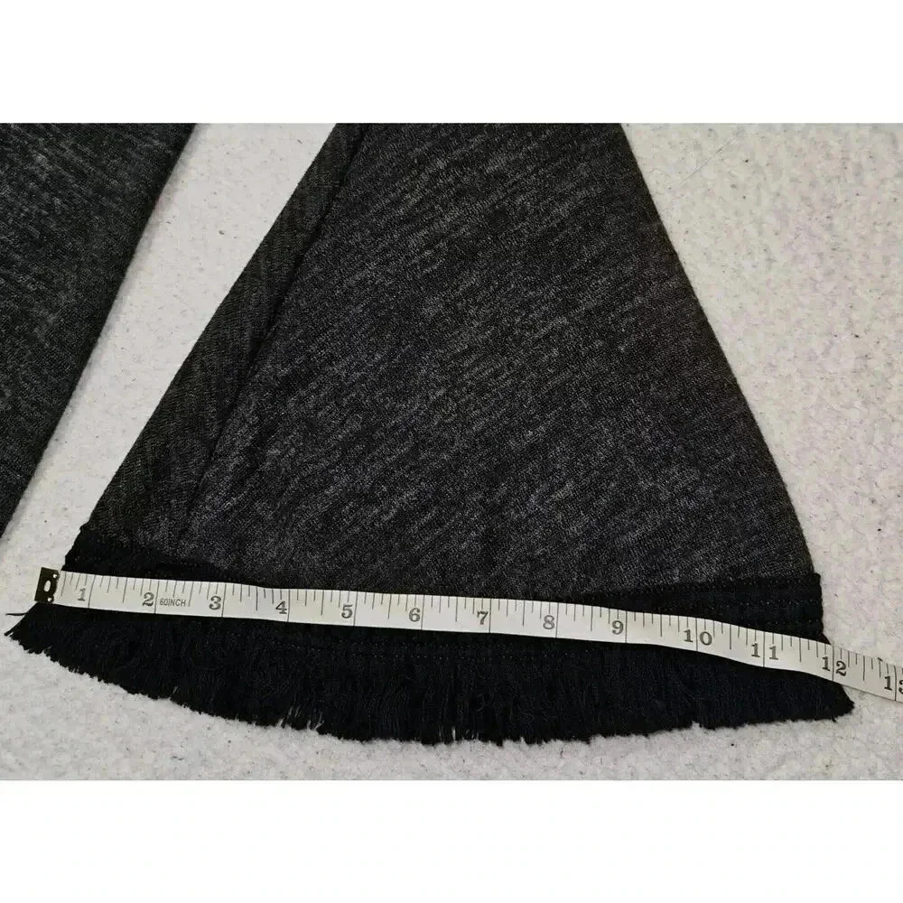 Altar'd State Size Medium Black & Gray Boho Fringe Bell Sleeve Mini Dress - Picture 8 of 12